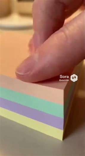 Soft Paper Tapping on Sticky Notes | Clean ASMR Sounds