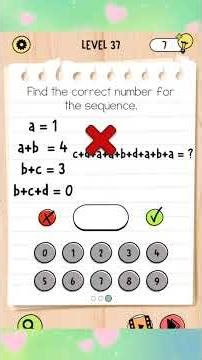 Brain test 5 Level 37 Find the correct number for the sequence #relaxingbraingamesvk #shorts
