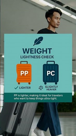 PP vs PC Luggage – What’s the Real Difference? 🧳 #shorts #suitcase #travelsmart #luggage