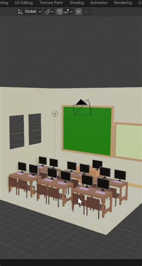 Classroom 3D using Blander tool #3d #tutorial #beginners #blender3d #blender #happy #toshare #fyp