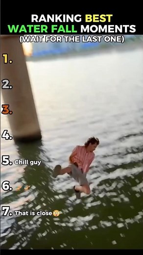 Ranking, the funniest waterfall moments #funny #memes #trending #youtubeshorts ￼￼ #vr