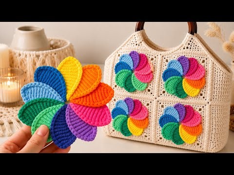 Don't Miss This! Easy Crochet Flower Square Tote Bag | Blanket, Table Runner & Coaster Pattern