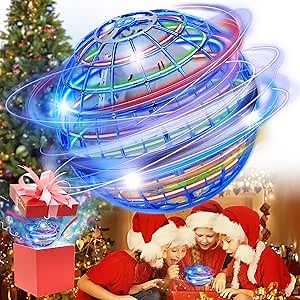 Flying Orb Ball Toy,Boomerang Ball, Hover Hand Mini Drone Cosmic Globe, Fly Spinners for Kids Adults Indoor Outdoor Toys, Cool LED Lights Toys for 6 7 8 9 10+ Years Old Boys Girls Gift