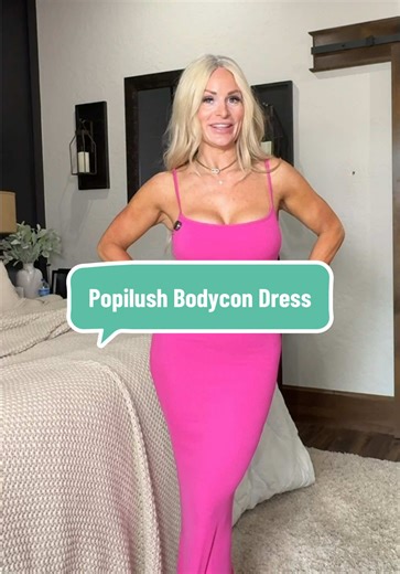 This ribbed bodycon dress smooths the tummy, hugs in all the right places, and looks good with zero effort. One dress, instant confidence. #BodyconDress #ShapewearDress #BuiltInShapewear #TummyControlDress #SnatchedFit @Popilush LLC