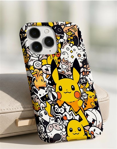 Anime Collage iPhone Case, Cartoon Creature Design - Etsy