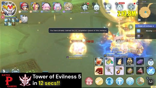 12 seconds Constellation Tower Evilness 5 MVPs Stage. This is Season 9 Week 2 (on-stream runs). MVPS are Zanubia x2. This is the 2nd on the Conste-5 Myth Buster runs. 10-sec Tower of Heat run here: https://www.facebook.com/ratedpgamingfb/videos/1112902820847151 Full Ronin Build here: https://www.facebook.com/share/p/1Ava9rr1jA/ #RagnarokMEternalLove #ronin #constellation #tower #fastrun #teamwork | Rated P Gaming