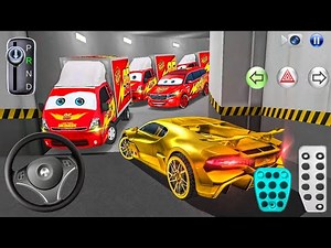 New Bugatti Racing car Stuck in Parking Garage - 3D Driving Class - Car Game - 3D Driving Class 2026