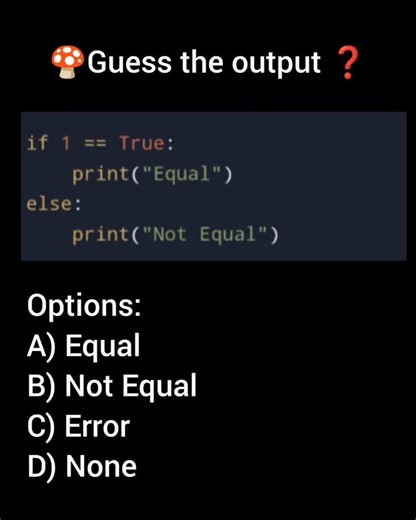 Daily python tips | Comment your answer 👉 ♥️Like ⏩Share it with your friends 📌Save 🚀Follow @pythoneducator #python #pythondaily #pythonforbegginers... | Instagram