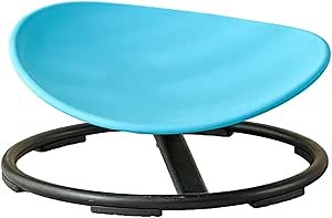 Kids Swivel Chair - Sensory Spinning Egg Shape Chair for Autistic Kids, Carousel Spin Chair to Improve Body Coordination & Focus, Fun Ergonomic Sit and Spin Toys for Playtime (Blue)