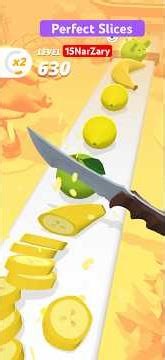Perfect Slices Banana Cutting Game.Vegitable and Fruits cutting Game