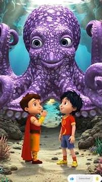 "🌊 Underwater Magic City Rescue! Shiva & Bheem vs Giant Octopus 😱🐙"