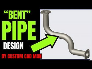 Creo Flanged Tube Tutorial | Sweep a Bent Pipe + Add Flanges (Downpipe / Plumbing)