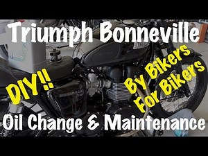 2009-2015 Triumph Bonneville, Thruxton, Scrambler, T100, T120 Oil Change, Maintenance-DIY