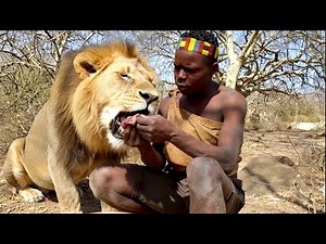 tracking animal in the wild traditional spear hunting jungle wildlife adventure survival