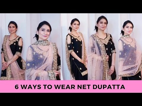 How to wear NET DUPATTA in different styles | Dupatta Setting Styles