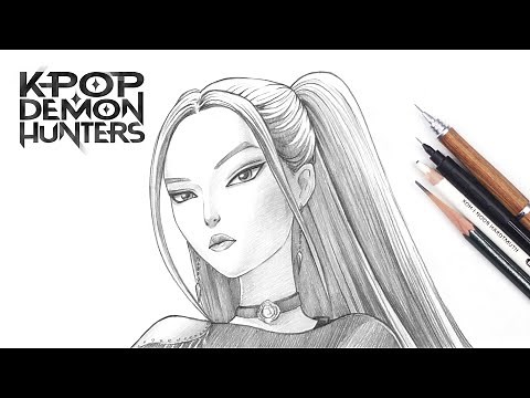 How to draw Mira | KPop Demon Hunters | Mira | drawing tutorial | 如何畫米拉 | Kpop 獵魔女團 | 米拉 | 動漫 | 畫畫教學