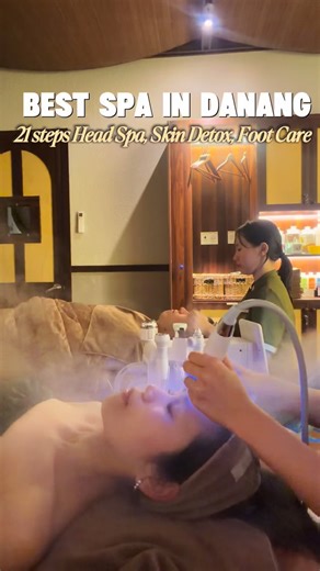Jeannie🌸 on Instagram: "POV: You just landed in Da Nang and book the BEST spa in town.” 💆‍♀️✨ After a long flight, I treated myself and my husband to a full head-to-toe spa experience… From the moment we arrived, we were warmly welcomed with a refreshing welcome drink, and the service was absolutely amazing — so attentive, professional, and relaxing. We chose the 21-step head spa treatment, and it was pure bliss 🤍 A truly wonderful experience that helped us: • release tension and stress • imp