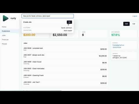 Runly Demo: From Quote to Paid in 60 Seconds | The OS for Service Businesses