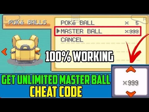 HOW TO GET UNLIMITED MASTER BALLS IN POKEMON FIRE RED & LEAF GREEN