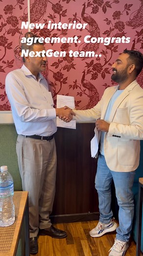 New office interior design agreement..2023. Thanks to Our team. #interiordesign #interiorinnepal #conceptsbynextgeninteriros #NextGenInteriors #lanscapedesign | Nextgen interiors & Architects Pvt.ltd