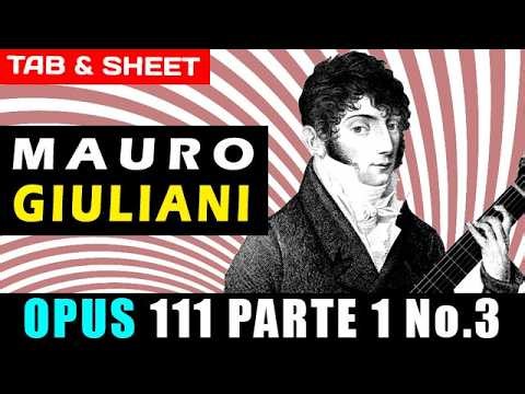 Opus 111 part 1 no 3 by Mauro Giuliani | Detailed Guitar Tab, Sheet Music, & MIDI Tutorial
