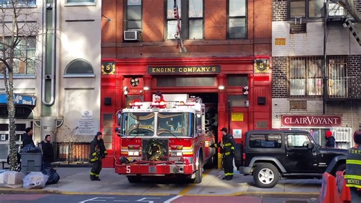 FDNY Engine 5 CAN YOU SPOT GODZILLA 14th Street Express NYC fdny godzilla firetruck nyc | WestCoast Fire Media