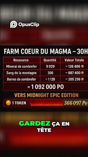 Vendre Minerais Stratégie Maximale pour 200 000 PO!
