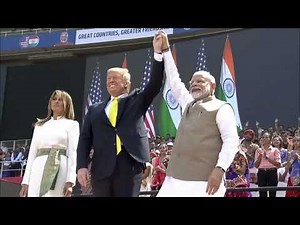 Trump - Modi speeches at Namaste Trump event in Motera Stadium, Ahmedabad, Gujarat, India