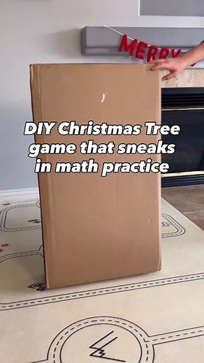 Comment TREE and I’ll send you the supplies we used. 🎄 I made this Christmas tree toss game as a quick holiday craft for my kids, and it turned into the cutest math activity. Each ornament is a little numbered flap, so every time they landed a bean bag, they added it to their score. My first grader practiced multiple addend addition without even realizing it (a skill she is working on in school), which felt like such a win. It took just a few minutes to make using @makedo tools and @kwikstixpai