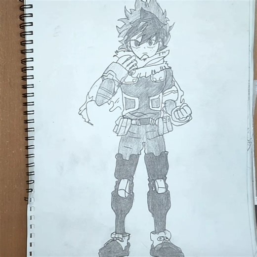 How to Draw Deku Full Body out of a Stickman | Izuku Midoriya Easy Anime Drawing I HR Art Studio