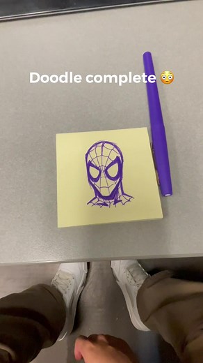 Spidey doodle tutorial at school 😱🫡 #fyp #drawing #spiderman #art #andrewgarfield #ReTokforNature