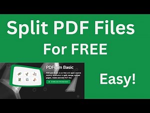 How To Split Large PDF Files For Free In Minutes! | PDF Sam