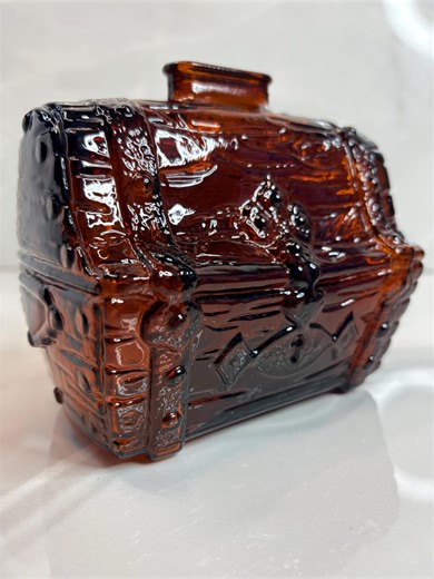 Vintage Anchor Hocking Pirate Treasure Chest Coin Bank – Amber Glass – 1970s - Etsy
