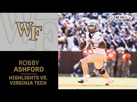 Wake Forest QB Robby Ashford Highlights vs. Virginia Tech