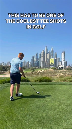 Rory McIlroys Line of the tee is different from mine 👌 This has to be one of the coolest tee shots in golf… the 8th Tee at the Majilis Course in Dubai #golf #golfswing #golflife #golfer #dubai | David Leathem Online Golf Coach