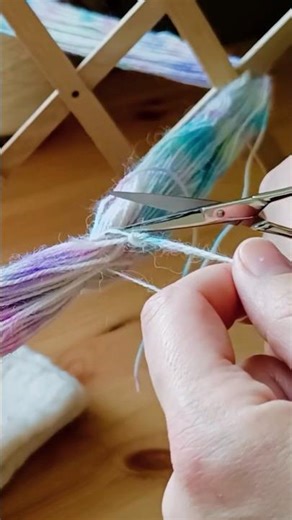 Winding Hand-dyed Yarn into a Yarn Cake - ASMR No Talking #handdyedyarn #satisfying