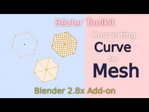 Converting Curve to Mesh | Bézier Toolkit | Free Blender 2.8x Add-On