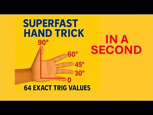 64 Exact Values | Hand #tricks #trigonometry | Fast & Easy #quick math #tricks #video