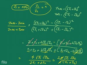 coherent light source of intensity ratio \mathrm{n}. In the int... | Filo