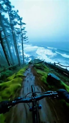 Riding MTB Through a DARK Forest #mtb #mountainbikers #downhill #ytshorts