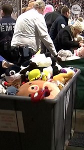 "Sweet, cuddly mayhem!" Thousands of teddy bears and stuffed toys flooded a Hershey Bears hockey game for their annual "Teddy Bear Toss." | RGJ Reno Gazette Journal