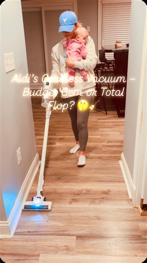 Melissa on Instagram: "Tried Aldi’s Ambiano Cordless Stick Vacuum, and here’s the verdict! 🏡✨ Lightweight, powerful, and perfect for quick cleanups—Watch to see it in action! Would you buy this? Let me know in the comments! ⬇️ #AldiFinds #CleaningHacks #VacuumReview #HomeEssentials"