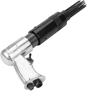 Air Needle Scaler, Air Pneumatic 19 Needle Scaler Needle Gun Pistol Grip Rust Paint Slag Remover Removing Deburring Tool