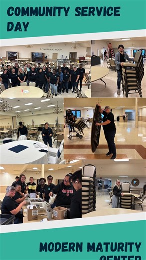 Helping Out at Modern Maturity Center 🧼 Several of our teammates spent Community Service Day at Modern Maturity Center, in Dover, taking care of a variety of tasks to support their operations. From moving tables and chairs to allow for floor cleaning, setting up the dining room for the next event, replacing air filters, and giving windows a shine, we were happy to lend a hand wherever needed. It was a day of teamwork, elbow grease, and making a difference in the little things that help keep the