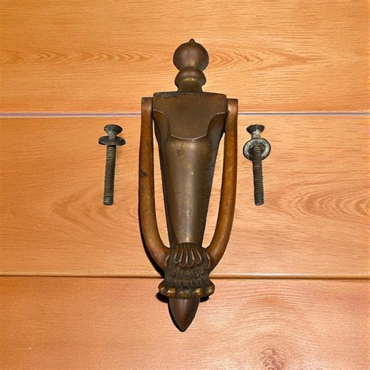 Vintage Door Knocker Brass or Bronze , Architectural Salvage Hardware, Rustic Restoration - Etsy