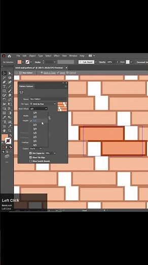 How to create brick wall pattern in illustrator || Adobe Illustrator