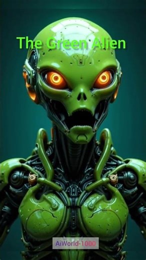 The Green colour Alien 😱 #science#shorts