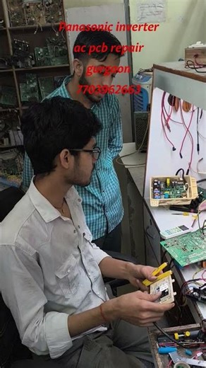 03/04/2026 panasonic inverter ac pcb h11 error repair gurgaon #inverterrepair #washingmachinere