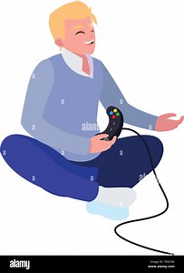happy father playing with video game control vector illustration design Stock Vector Image & Art - Alamy