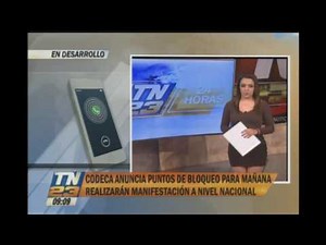 Codeca anuncia puntos de bloqueo para mañana